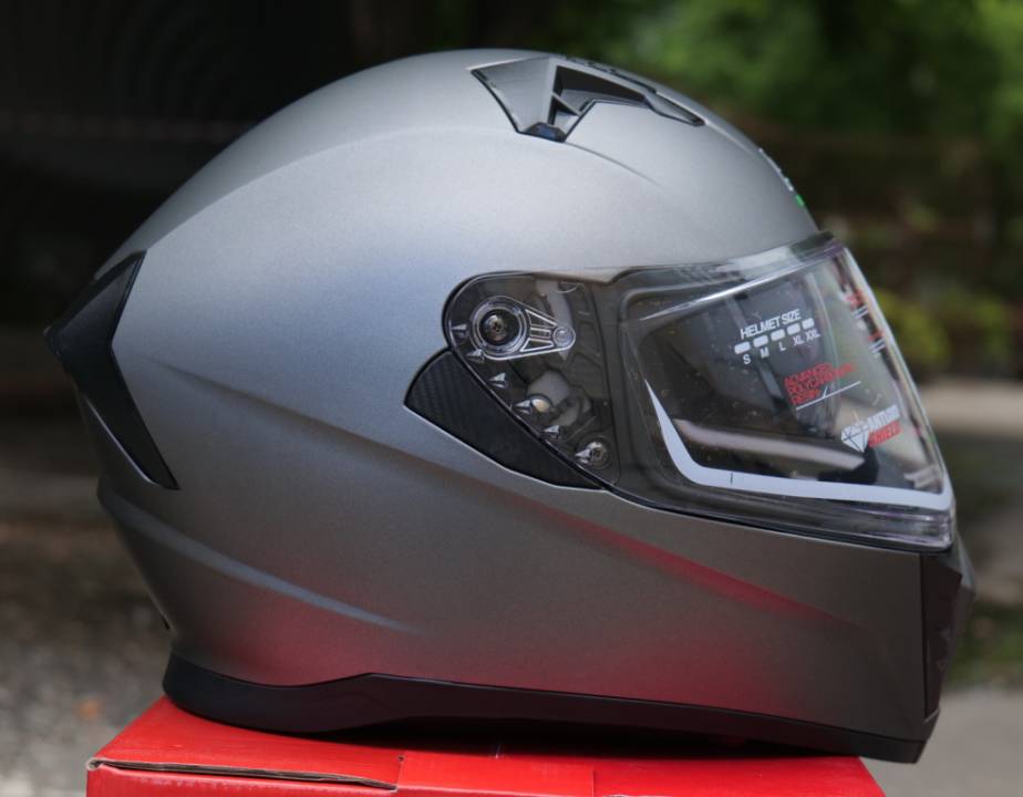 Шлем мото интеграл AiM (Аим) JK320 Grey Metal M