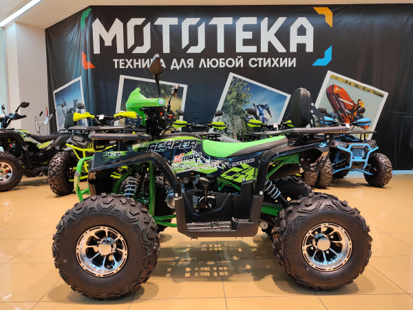 Квадроцикл детский FXMOTO (ФХМото) REAPER PRO 125 зелёный (машинокомплект) | Мототека