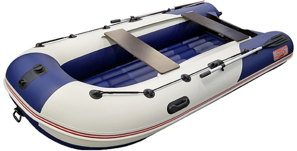 Лодка ПВХ Hunterboat Стелс 335 АЭРО синий/белый | Мототека